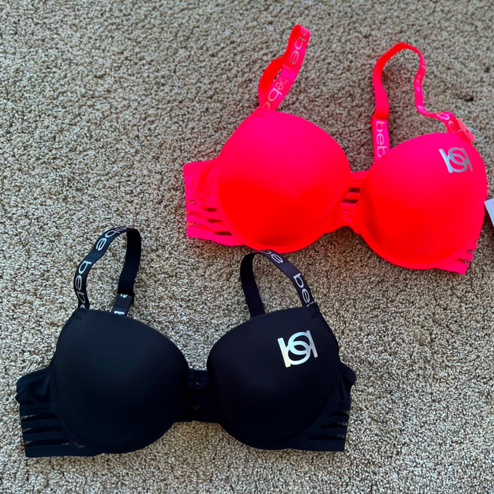 38 c Bebe push up bra. Has great padding also.